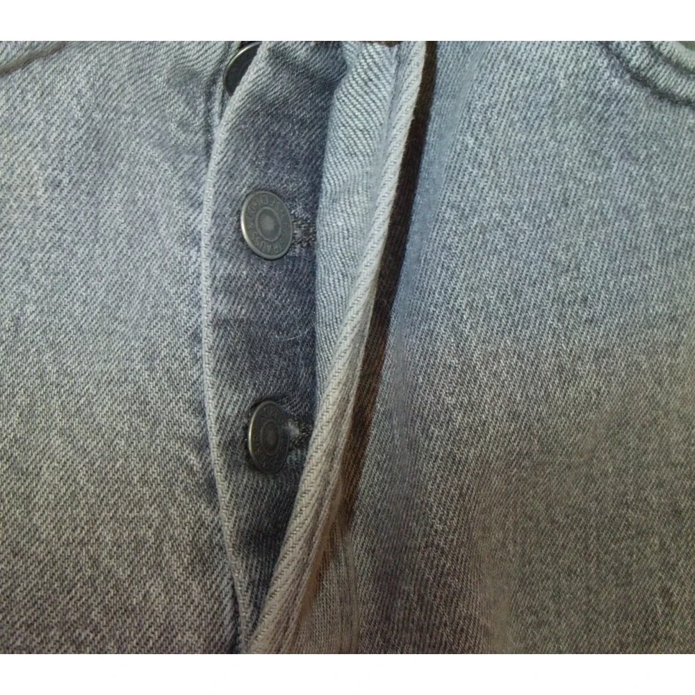 Levis 501 Jeans Mens 30x30 Black Straight Leg Button Fly Denim Waterless Classic
